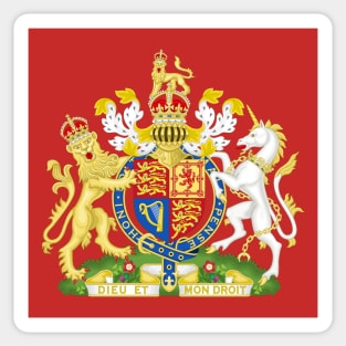 Royal Coat of Arms of the United Kingdom (Tudor crown) Sticker